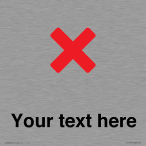 Custom plain background, red cross sign